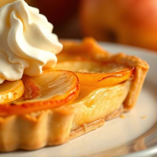 Apple tart with vanilla ice cream.