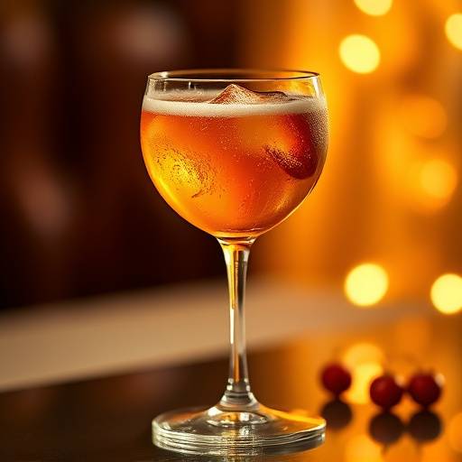 Kir Royale cocktail with champagne and crème de cassis.